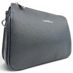 Listonoszka damska skórzana 3-komorowa Made in Italy LADUELLA czarna