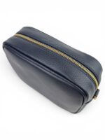 Włoska torebka listonoszka damska skórzana crossbody granatowa