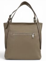 Włoska torebka shopper A4 LADUELLA skórzana damska beżowa (cappuccino)