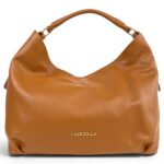 Skórzana torebka LADUELLA hobo worek włoska skóra naturalna brązowy camel