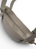 Skórzana torebka shopper LADUELLA pojemna mieści A4 jasny beż (ecru)