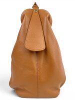 Skórzana torebka LADUELLA hobo worek włoska skóra naturalna brązowy camel