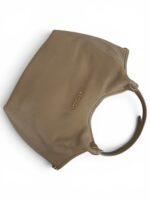 Skórzana torebka damska hobo mała LADUELLA na ramię beżowa (cappuccino)