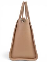 Elegancka torebka kuferek do pracy mieści A4 LADUELLA różowa pudrowy róż