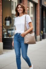 Torebka damska skórzana hobo shopper na ramię LADUELLA pudrowa róż