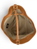 Skórzana torebka LADUELLA hobo worek włoska skóra naturalna brązowy camel