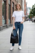 Torebka damska skórzana hobo shopper na ramię LADUELLA czarna