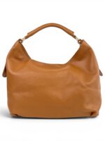 Skórzana torebka LADUELLA hobo worek włoska skóra naturalna brązowy camel