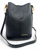 Torebka damska skórzana worek (kubełek) na ramię LADUELLA czarna