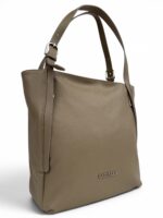 Włoska torebka shopper A4 LADUELLA skórzana damska beżowa (cappuccino)