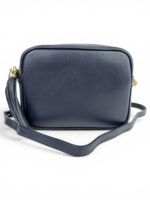 Włoska torebka listonoszka damska skórzana crossbody granatowa
