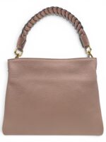 Torebka damska skórzana do ręki i na ramię LADUELLA różowa (pudrowy róż)