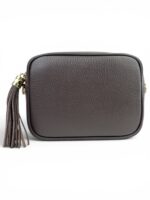 Włoska torebka listonoszka damska skórzana crossbody brązowa czekoladowa