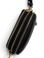 Włoska torebka listonoszka damska skórzana crossbody czarna