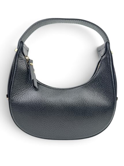 Elegancka torebka damska rogal hobo skóra włoska czarna