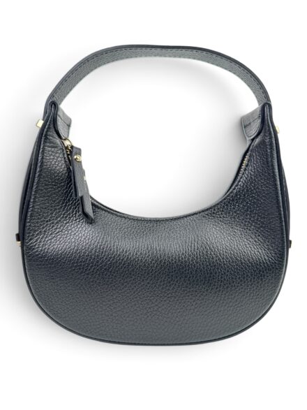 Elegancka torebka damska rogal hobo skóra włoska czarna