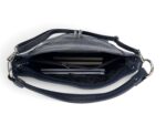 Torba klasyczna A4 miękka skóra włoska niebieska granatowa