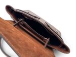 Kuferek damski skórzany włoski torebka Made in Italy LADUELLA ciemny brąz
