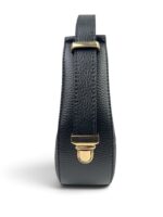 Elegancka torebka damska rogal hobo skóra włoska czarna
