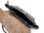 Torebka damska skórzana kuferek włoska Made in Italy LADUELLA szara ciemna