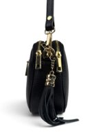 Włoska torebka listonoszka damska skórzana crossbody czarna