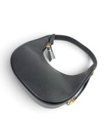 Elegancka torebka damska rogal hobo skóra włoska czarna