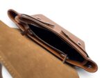 Torebka damska skórzana kuferek włoska Made in Italy LADUELLA koniakowa