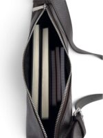 Torebka damska skórzana hobo Made in Italy LADUELLA brązowa ciemny brąz - obrazek 9