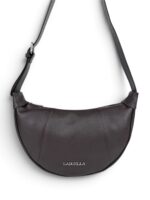Torebka damska skórzana hobo Made in Italy LADUELLA brązowa ciemny brąz