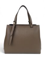 Torebka damska kuferek ze skóry naturalnej LADUELLA Made in Italy taupe - obrazek 5