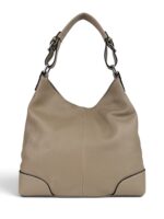 Torebka damska skórzana hobo worek na ramię włoska LADUELLA cappuccino