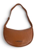 Torebka damska skórzana hobo Made in Italy LADUELLA brązowa koniakowa - obrazek 7