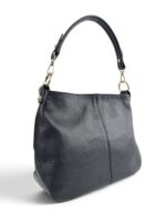 Torebka damska skórzana Hobo listonoszka LADUELLA Made in Italy czarna - obrazek 2