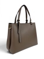 Torebka damska kuferek ze skóry naturalnej LADUELLA Made in Italy taupe