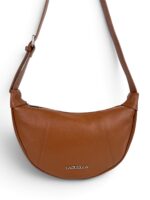 Torebka damska skórzana hobo Made in Italy LADUELLA brązowa koniakowa