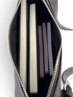 Torebka damska skórzana hobo Made in Italy LADUELLA brązowa ciemny brąz - obrazek 10