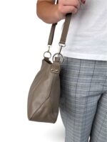Torebka Hobo damska skórzana na ramię LADUELLA włoska beżowa taupe - obrazek 12