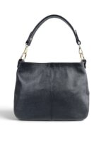 Torebka damska skórzana Hobo listonoszka LADUELLA Made in Italy czarna