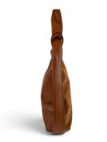 Włoska torebka damska zamszowa 2w1 plecak LADUELLA brązowa koniakowa - obrazek 3